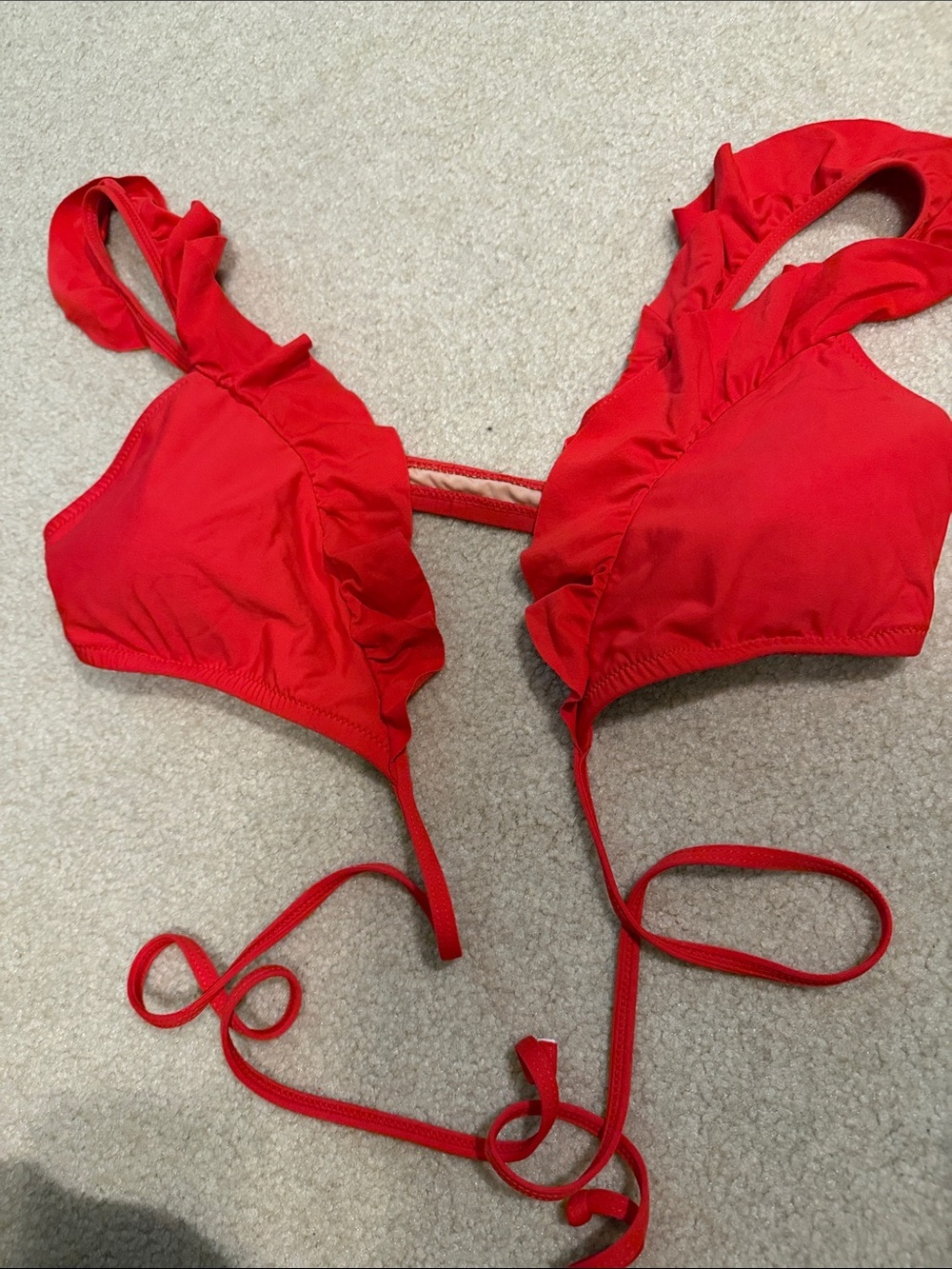Jcrew red bikini top